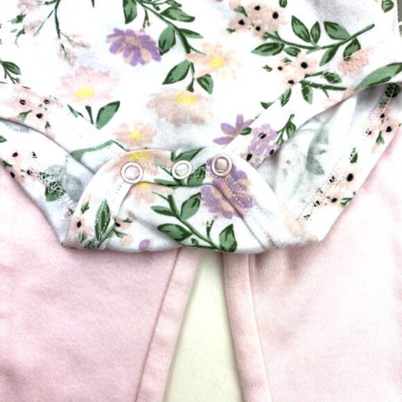 Baby Outfit Set Size 6m Infant Girls Bodysuit Plush Pants Headband Floral 4pc - Picture 3 of 8